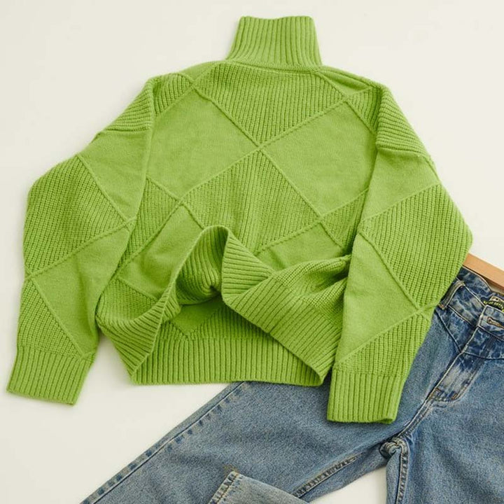 Denise – Casual Solid Color Knit Sweater