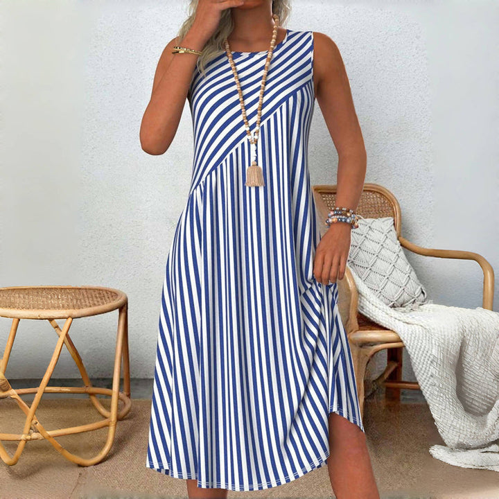 Heidi – Sleeveless Striped Summer Dress