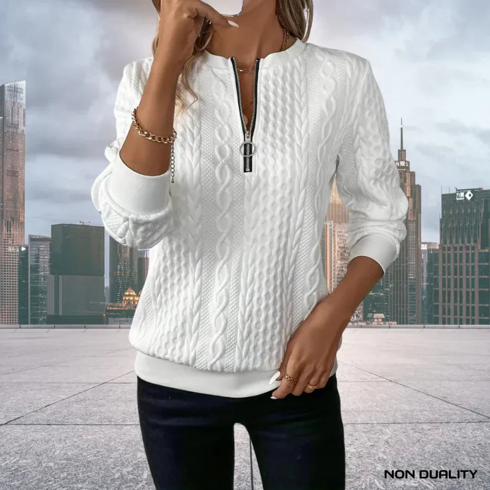 Raina – Zip-Up Sweater