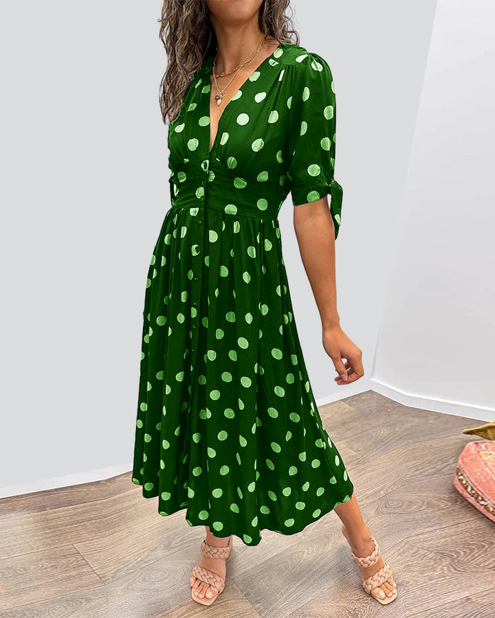 Montrea - Elegant Polka Dot Dress