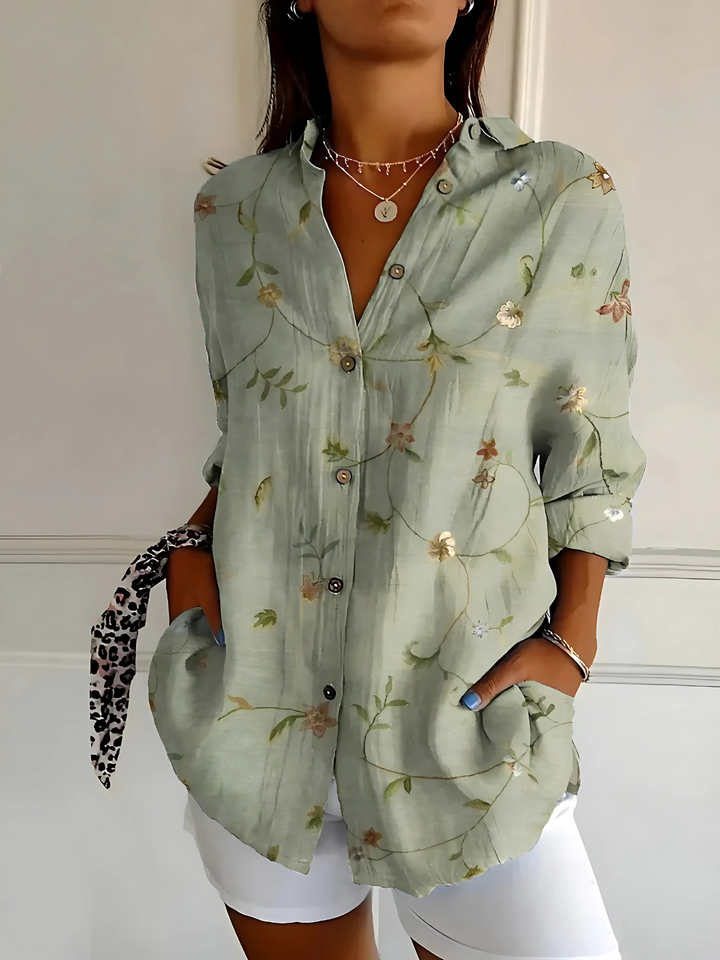 Maureen – Floral Wave Blouse