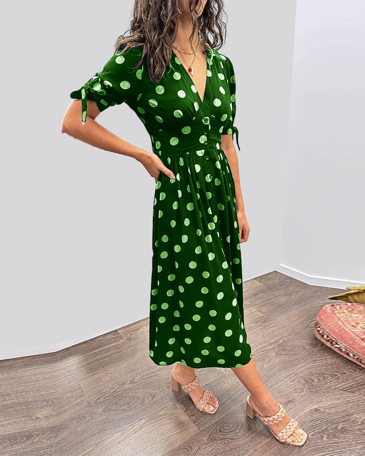 Montrea - Elegant Polka Dot Dress