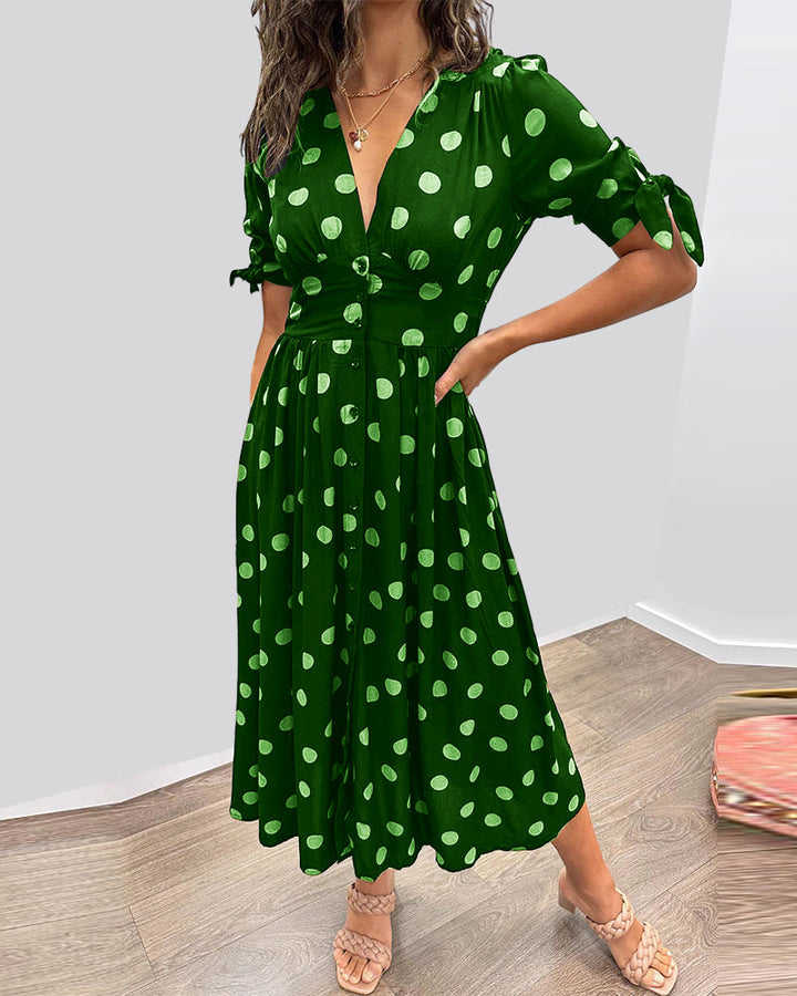 Montrea - Elegant Polka Dot Dress