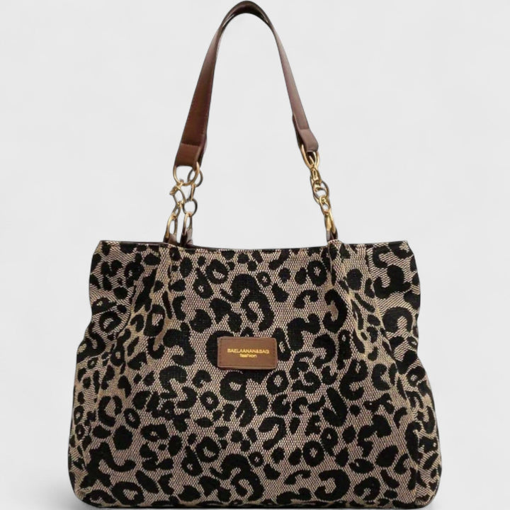 Alizee - Leopard Print Canvas Shopping Bag