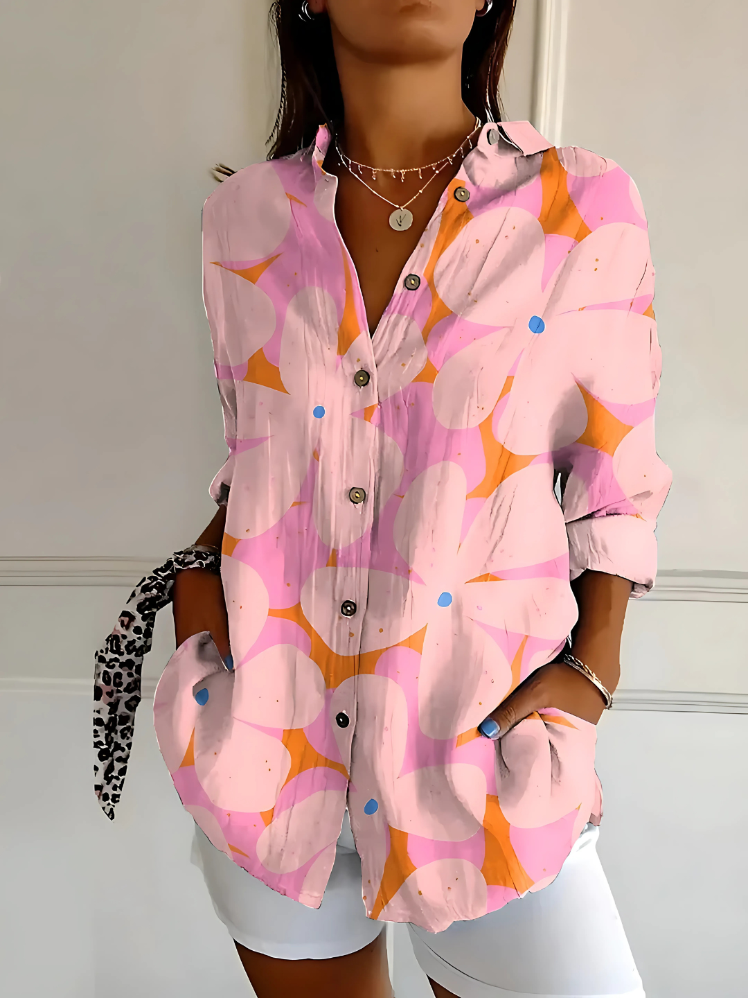 Maureen – Floral Wave Blouse