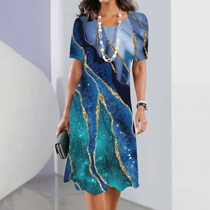 Pamela – Artistic Midi Dress