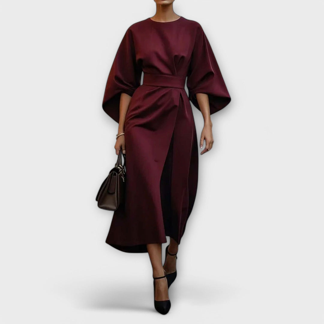 Soraya – Elegant Dress with Sleeves and Belt