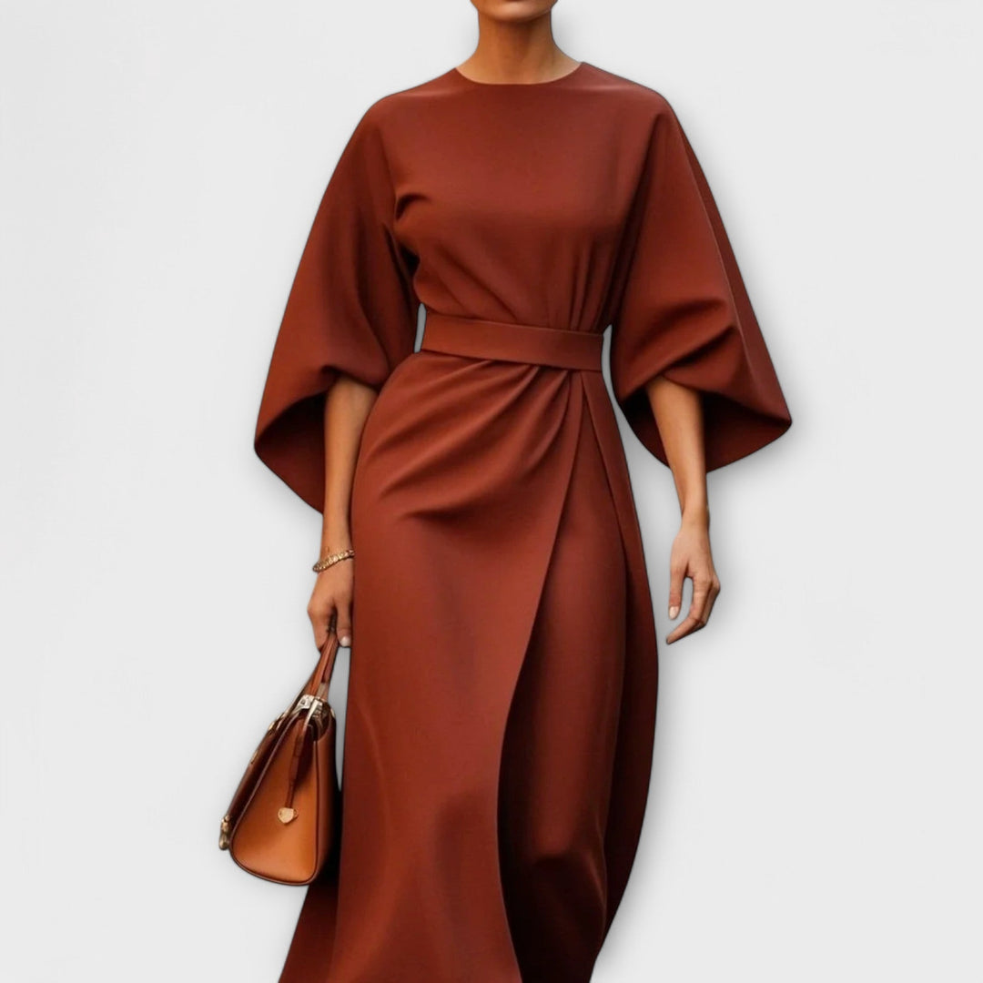 Soraya – Elegant Dress with Sleeves and Belt