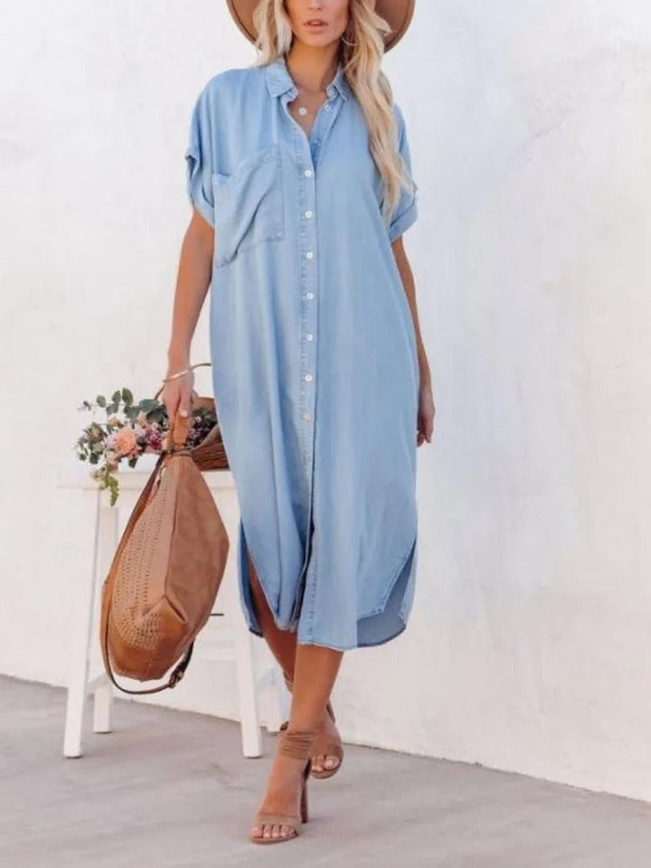 Mathilde - Oversized Denim Shirt Dress