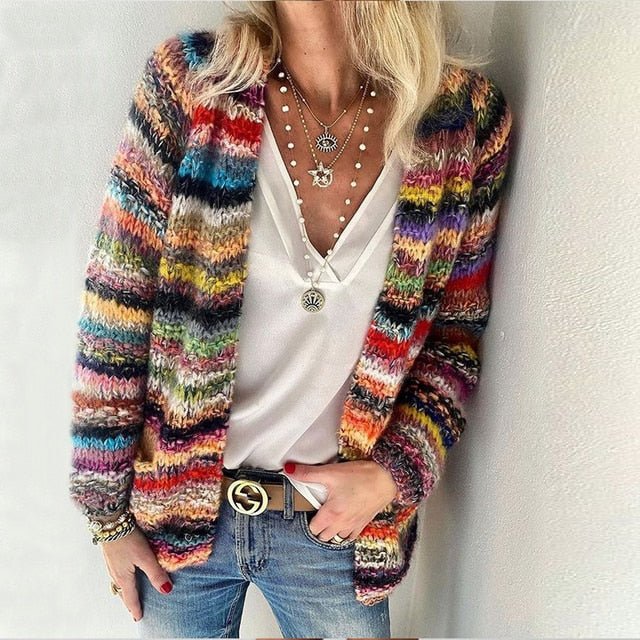 Cath – Cozy Multicolor Cardigan