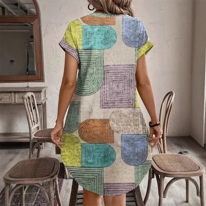 Julie – Artistic Button-Down Dress