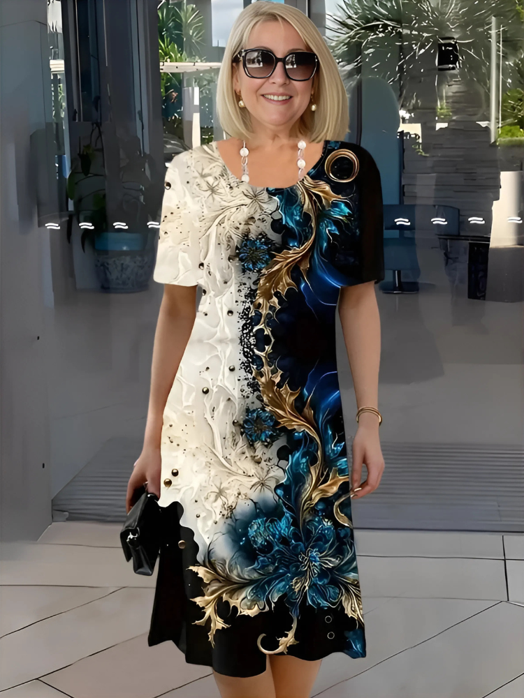 Leandria – Relaxed Floral Midi Dress