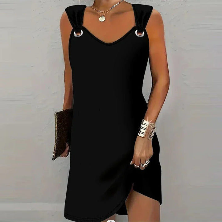 Deborah – Sleek Ring-Detail Mini Dress