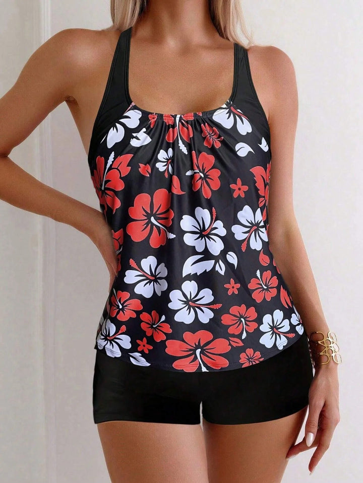 Rebecca – Floral Two-Piece Tankini Set